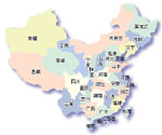 中国留学地図